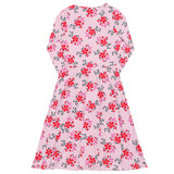 Pink Water Florals long sleeve midi dress - Objet D'Art