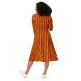 Kente Inspired long sleeve midi dress - Objet D'Art