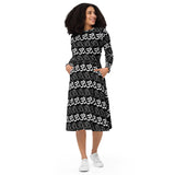 Aum-nipotent long sleeve midi dress - Objet D'Art