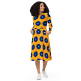 Dancing Daisies long sleeve midi dress - Objet D'Art