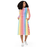 Spectral Heart Array long sleeve midi dress - Objet D'Art