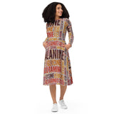 Amino Acids long sleeve midi dress - Objet D'Art