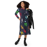 Zodiac Zone long sleeve midi dress - Objet D'Art