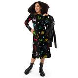 Zodiac Zone Long sleeve midi dress - Objet D'Art