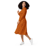 Kente Inspired long sleeve midi dress - Objet D'Art