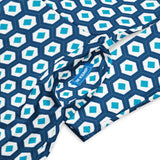 All-over print long sleeve midi dress - Objet D'Art