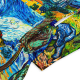 All-over print long sleeve midi dress - Objet D'Art