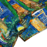 Van Gogh Collage Print long sleeve midi dress - Objet D'Art