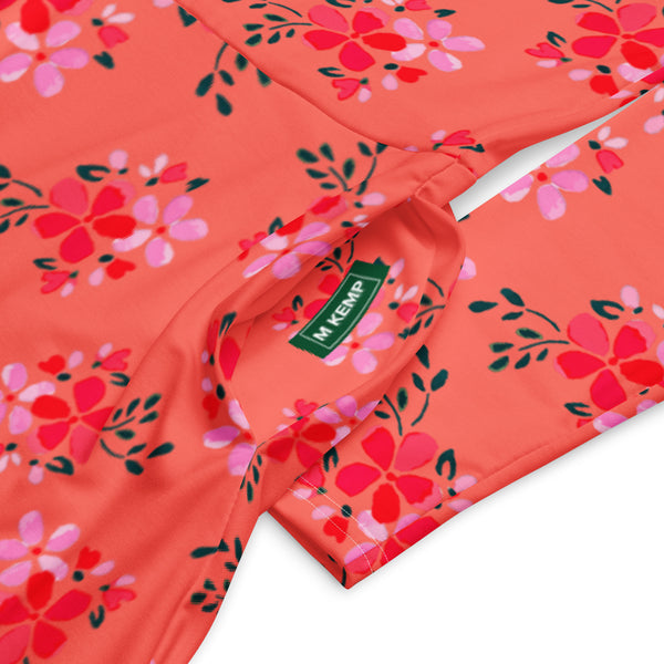 Water Floral long sleeve midi dress - Objet D'Art