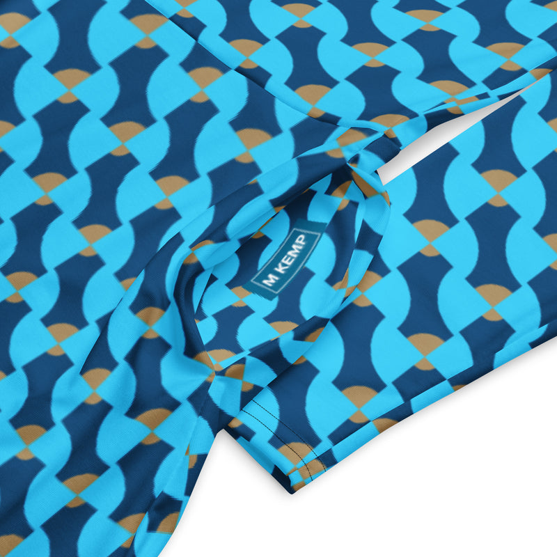 Tessellations print long sleeve midi dress - Objet D'Art