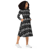 Aum-nipotent long sleeve midi dress - Objet D'Art