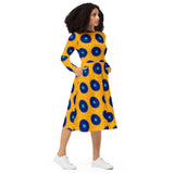 Dancing Daisies long sleeve midi dress - Objet D'Art