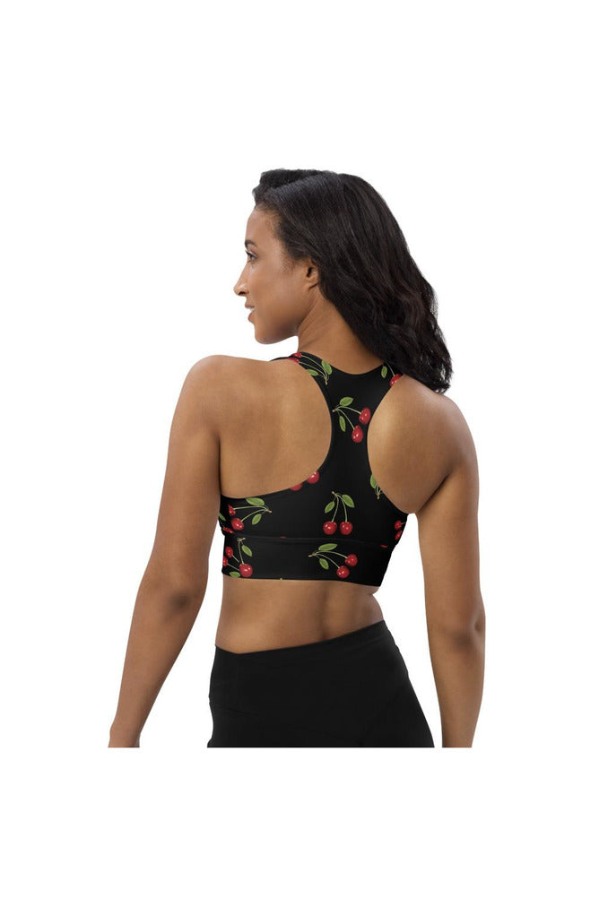 Cherry Print Longline sports bra - Objet D'Art