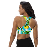 Lemon Striped Longline sports bra - Objet D'Art