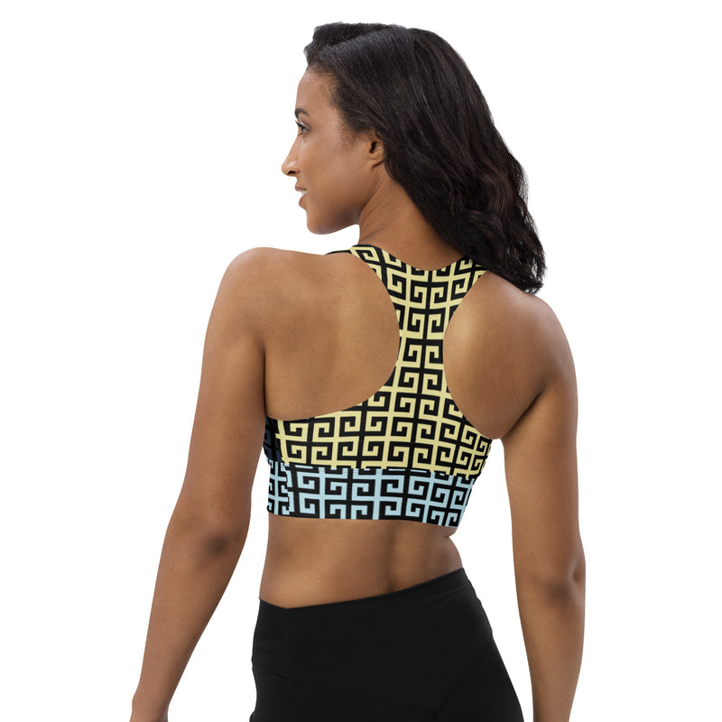 Kaleidoscopic Longline Sports Bra