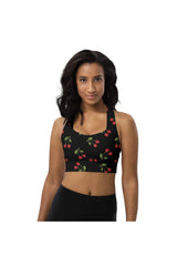 Cherry Print Longline sports bra - Objet D'Art