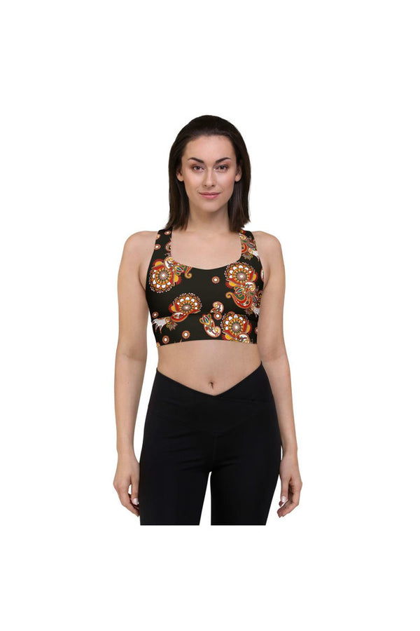 Paisley Longline sports bra - Objet D'Art