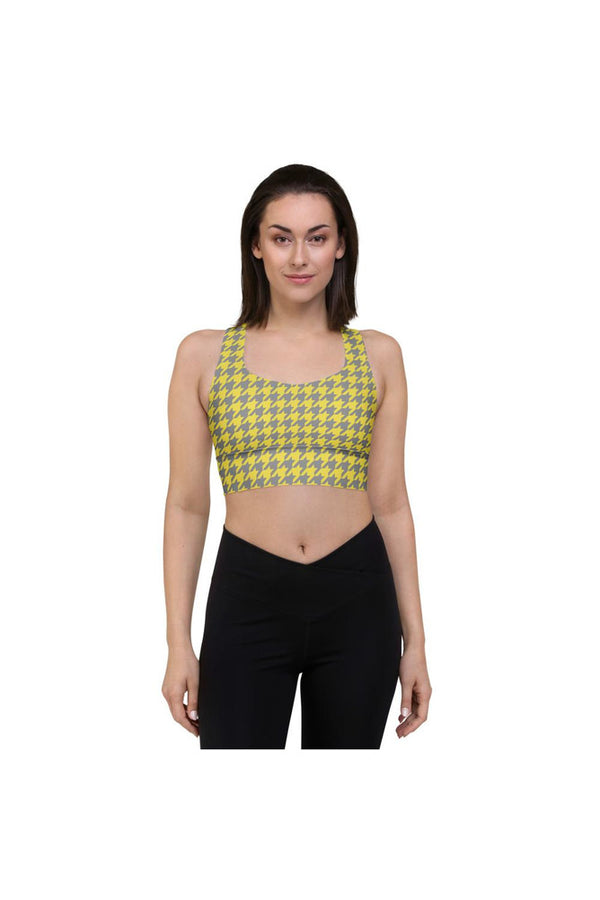 YG Houndstooth Longline sports bra - Objet D'Art