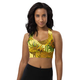 Van Gogh Sunflower Longline sports bra - Objet D'Art