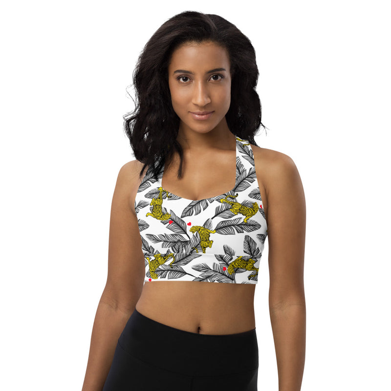 Crouching Tiger Longline sports bra - Objet D'Art