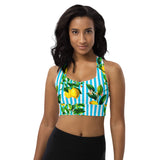 Lemon Striped Longline sports bra - Objet D'Art