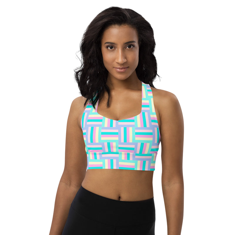 Pastel Matrix Longline sports bra - Objet D'Art