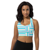Pastel Stripes and Matrix Longline sports bra - Objet D'Art