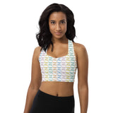 Linear Kaleidoscope Longline sports bra - Objet D'Art