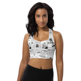 Women's Suffrage Headlines Longline sports bra - Objet D'Art