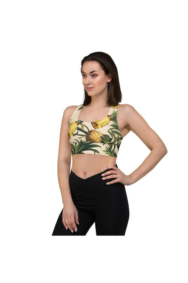 Pineapple Paradise Longline sports bra - Objet D'Art