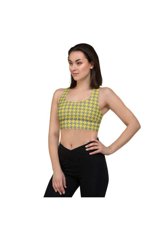 YG Houndstooth Longline sports bra - Objet D'Art