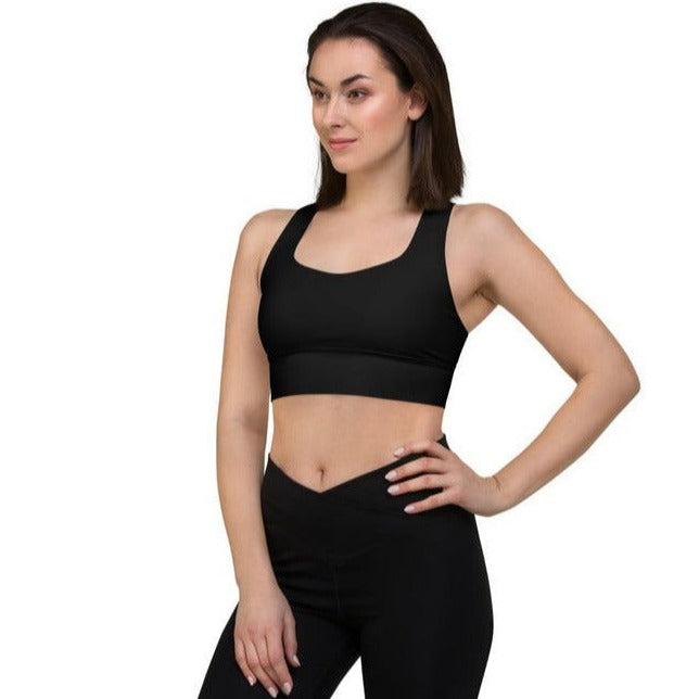 Black Longline sports bra - Objet D'Art