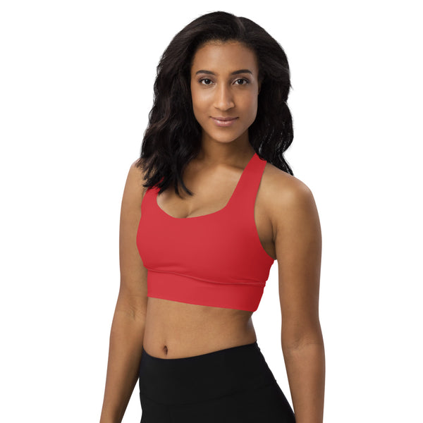 Classic Red Longline sports bra - Objet D'Art