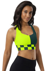 Green Neon Longline sports bra - Objet D'Art