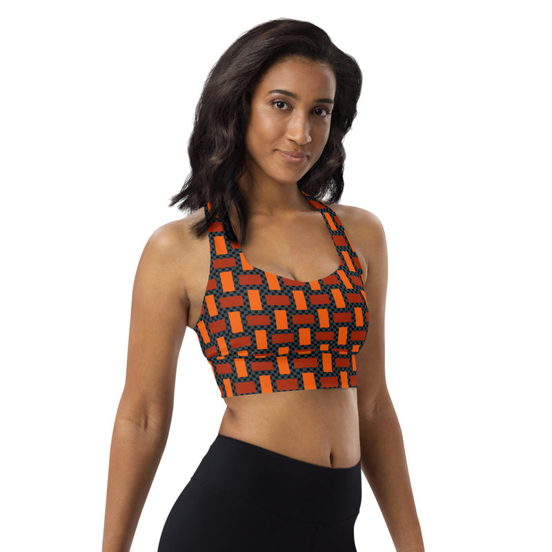 Autumn Figures Longline sports bra - Objet D'Art