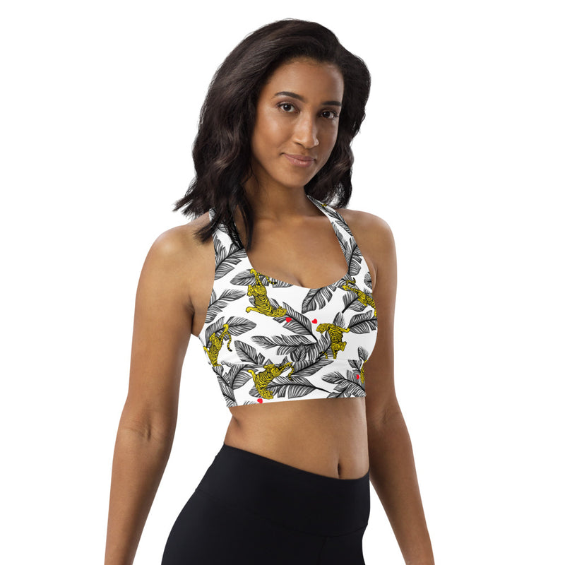 Crouching Tiger Longline sports bra - Objet D'Art