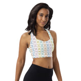 Linear Kaleidoscope Longline sports bra - Objet D'Art