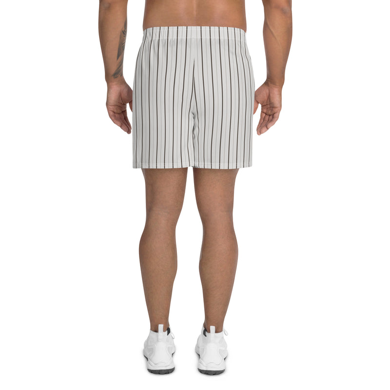 Striped Men's Athletic Long Shorts - Objet D'Art