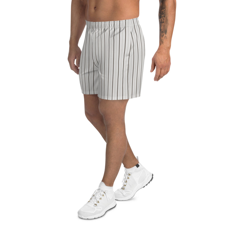 Striped Men's Athletic Long Shorts - Objet D'Art