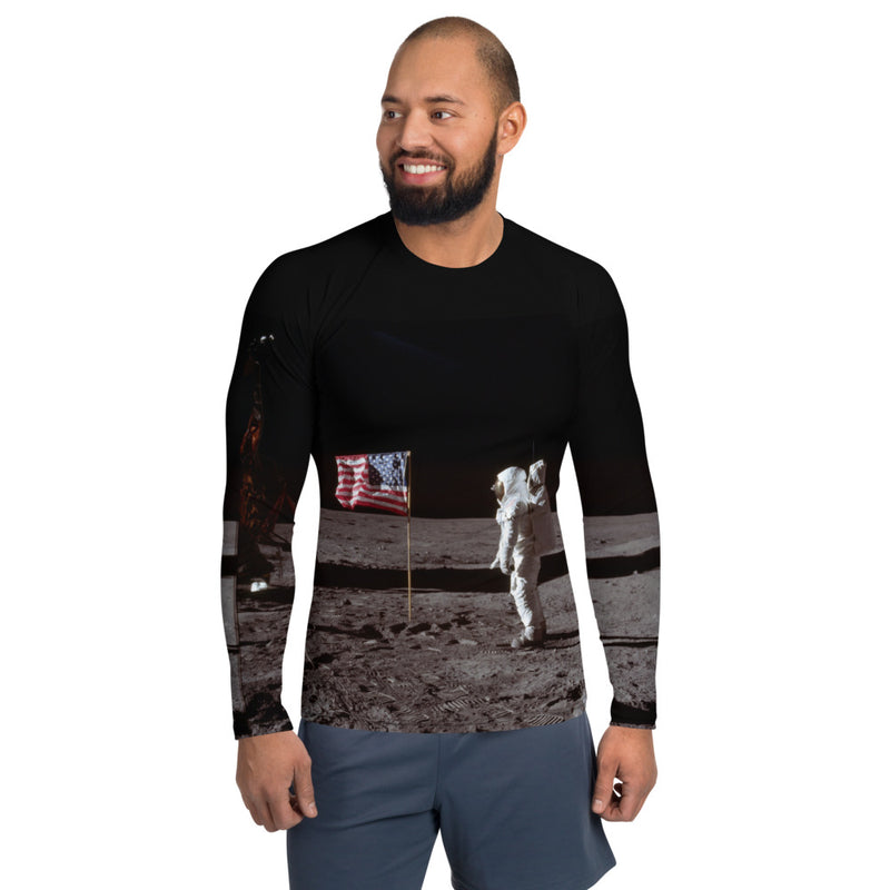 The Moon Landing Men's Rash Guard - Objet D'Art