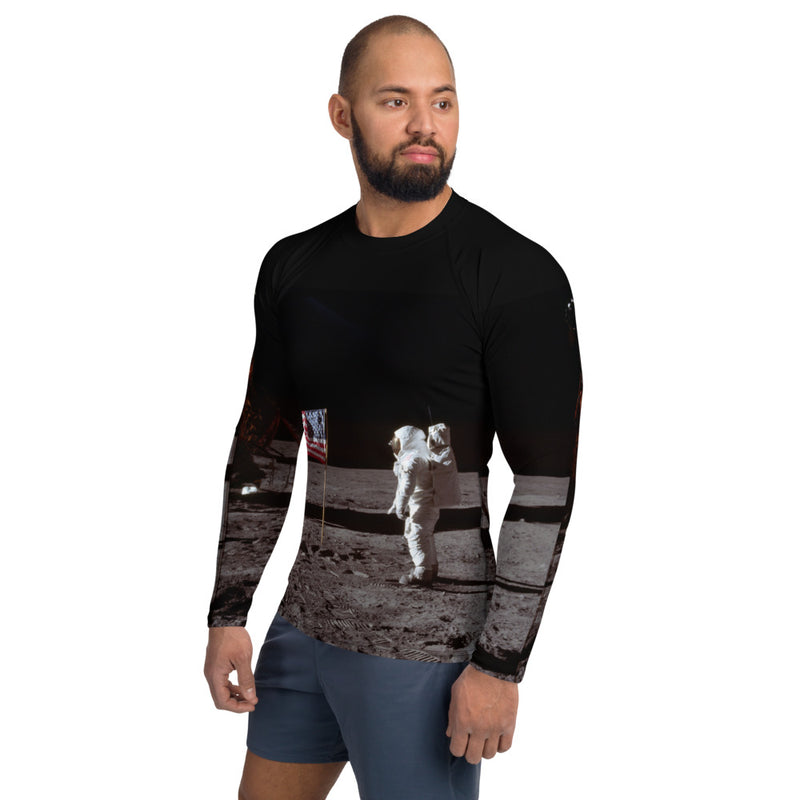 The Moon Landing Men's Rash Guard - Objet D'Art