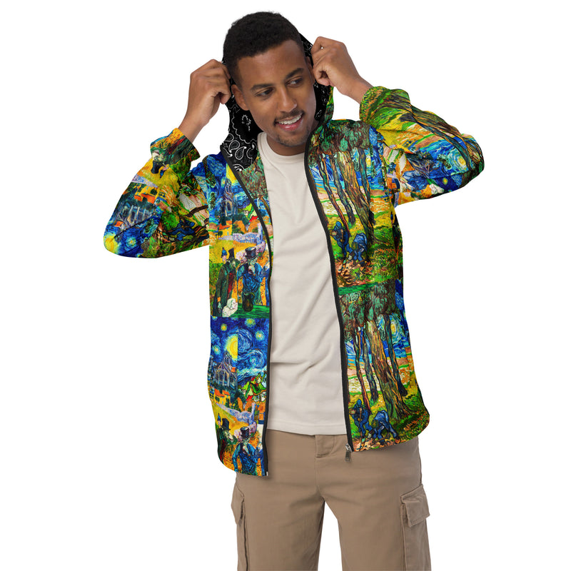 Van Gogh Art Collage Men’s windbreaker - Objet D'Art