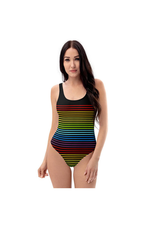 Spectral Lines One-Piece Swimsuit - Objet D'Art