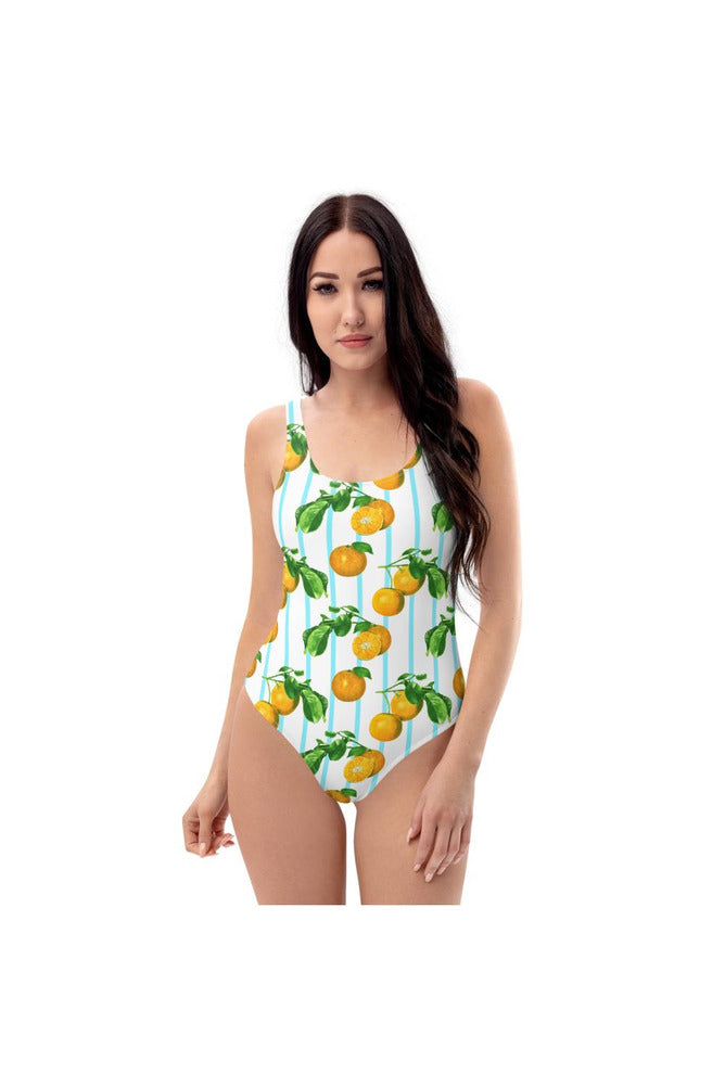 Orange Print One-Piece Swimsuit - Objet D'Art