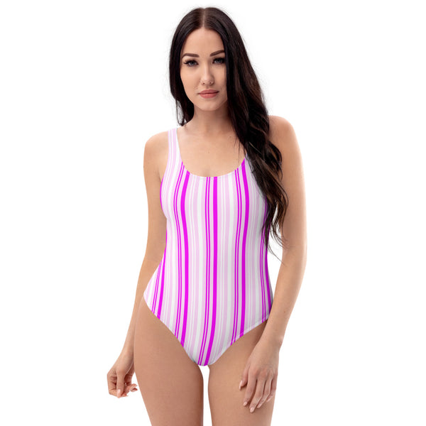 Striped One-Piece Swimsuit - Objet D'Art