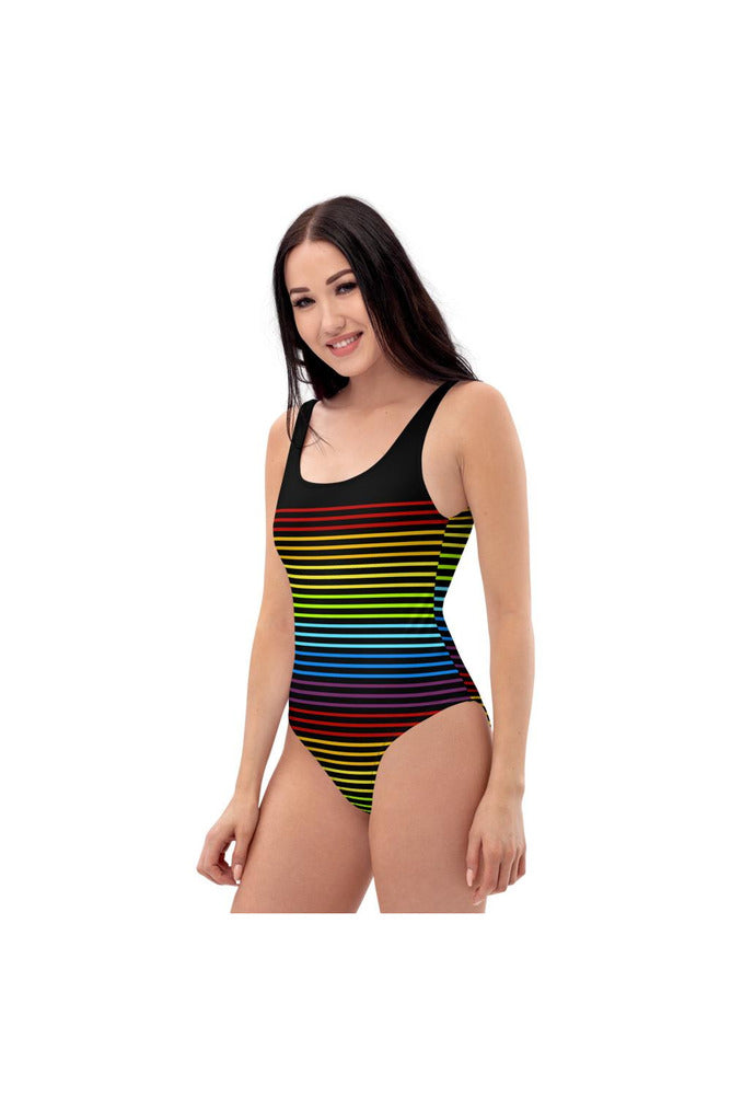 Spectral Lines One-Piece Swimsuit - Objet D'Art