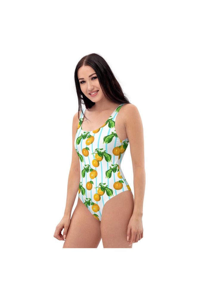 Orange Print One-Piece Swimsuit - Objet D'Art