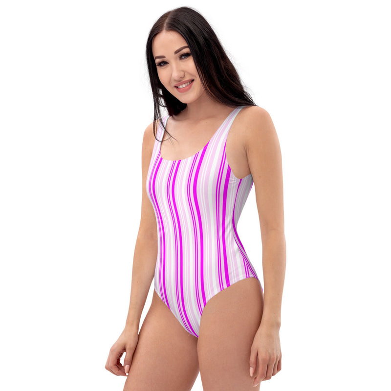 Striped One-Piece Swimsuit - Objet D'Art