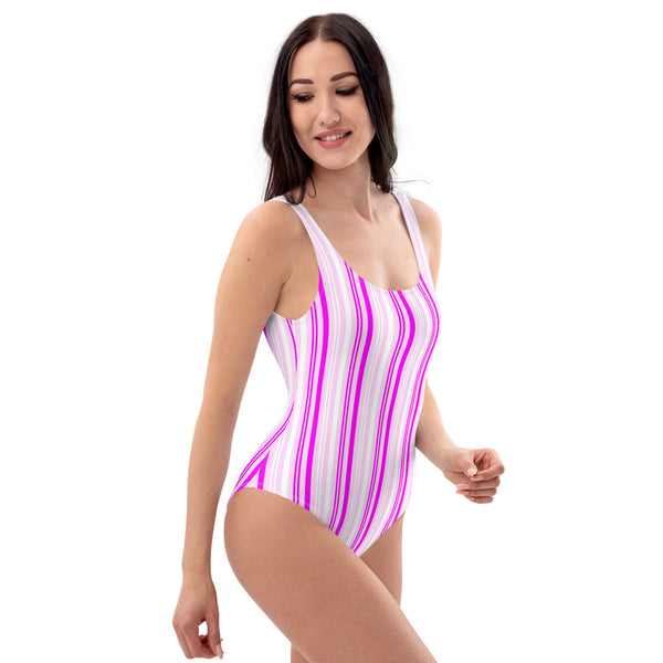 Striped One-Piece Swimsuit - Objet D'Art