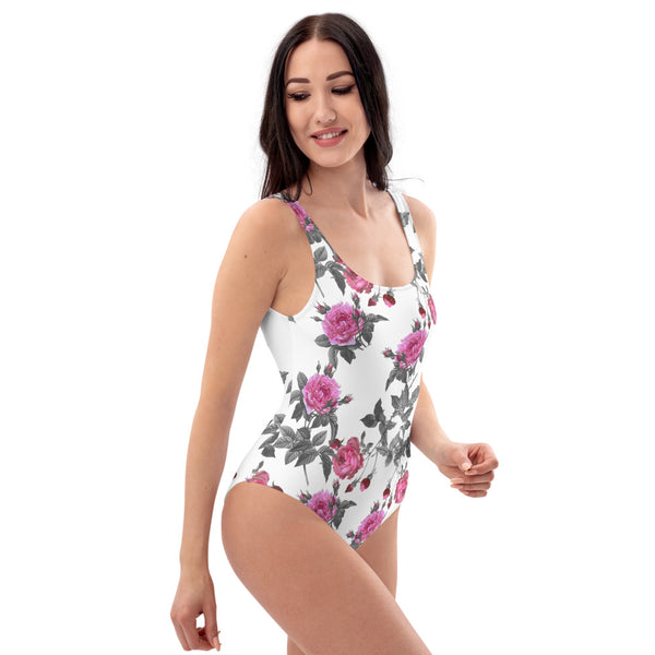 Pink Roses One-Piece Swimsuit - Objet D'Art